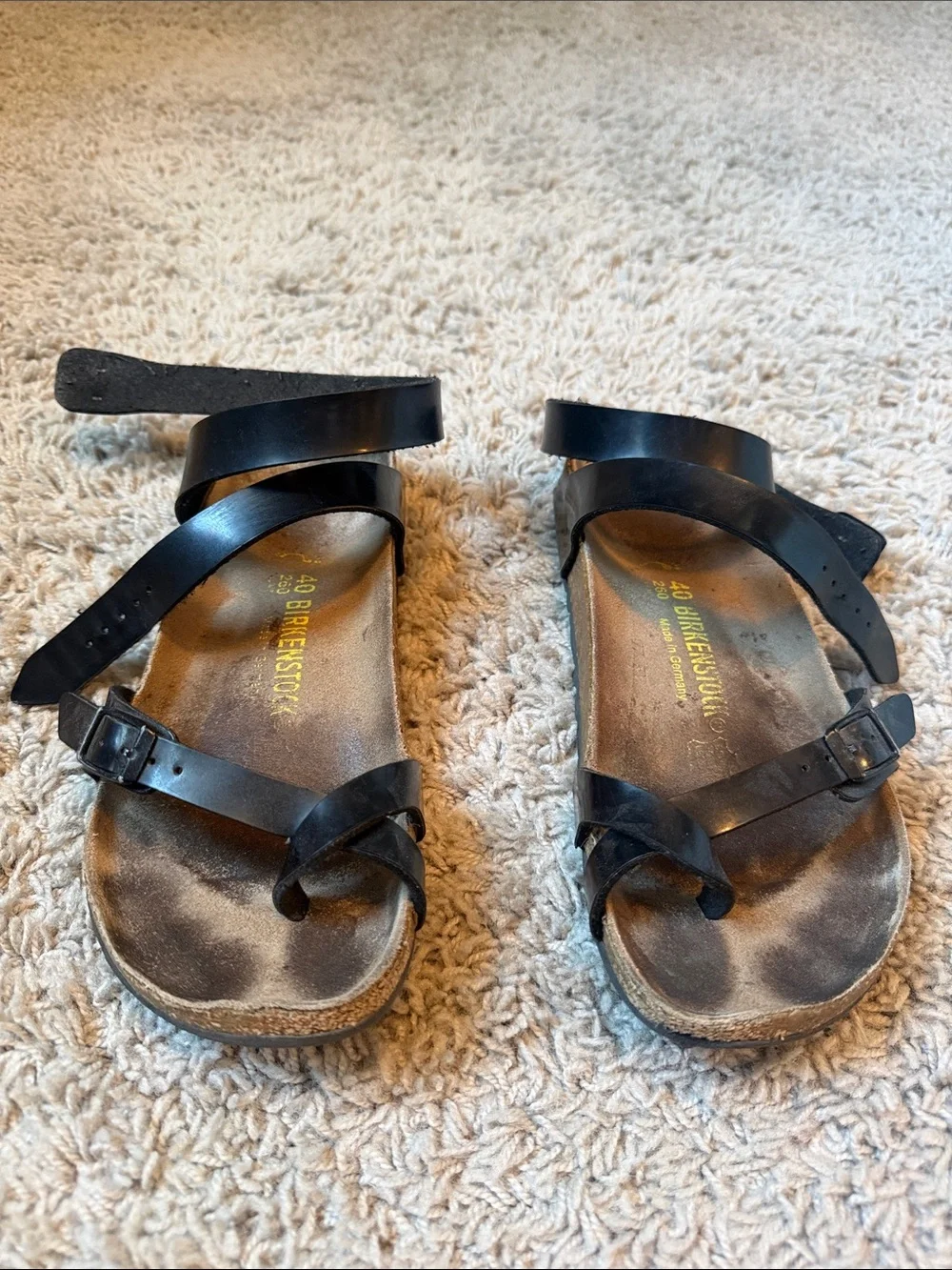 Birkenstock Black Yara Sandals AS IS